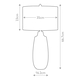 Настолна лампа Newham 1xE27 Large Bronze Ceramic  Pearl shade Elstead Lighting NEWHAM-TL-L | Osvetlenieto.bg